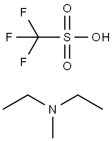 Methanesulfonic acid, 1,1,1-trifluoro-, compd. with N-ethyl-N-methylethanamine (1:1) Structure