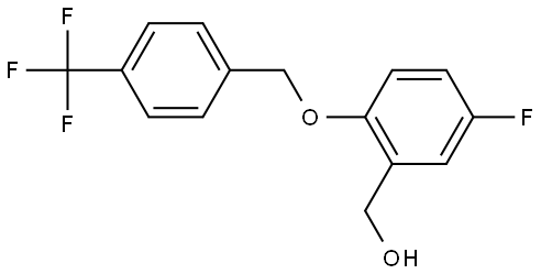 (5-fluoro-2-((4-(trifluoromethyl)benzyl)oxy)phenyl)methanol Structure