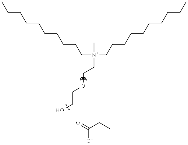 Didecylmethylpoly(oxethyl) Ammonium Propionate Structure