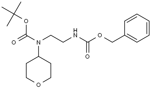 tert-butyl (2-(((benzyloxy)carbonyl)amino)ethyl)(tetrahydro-2H-pyran-4-yl)carbamate Structure