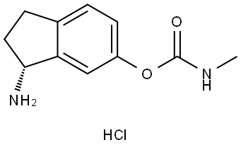 (3R)-3-amino-2,3-dihydro-1H-inden-5-yl N-methylcarbamate hydrochloride Structure