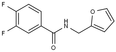 3,4-Difluoro-N-(2-furanylmethyl)benzamide Structure