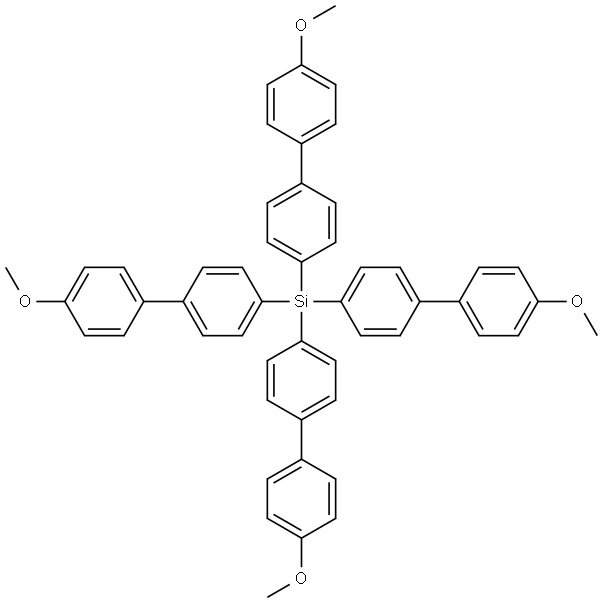 tetrakis(4'-methoxybiphenyl-4-yl)silane Structure