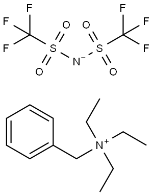 Benzenemethanaminium, N,N,N-triethyl-, salt with 1,1,1-trifluoro-N-[(trifluoromethyl)sulfonyl]methanesulfonamide (1:1) Structure