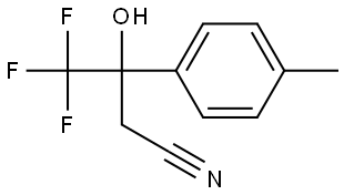 4,4,4-Trifluoro-3-hydroxy-3-(p-tolyl)butanenitrile Structure