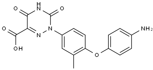 2-[3-methyl-4-(4'-aminophenoxy)phenyl]-6-carboxy-1,2,4-triazine-3,5-dione Structure