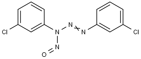 (E)-1,3-bis(3-chlorophenyl)-3-nitrosotriaz-1-ene Structure