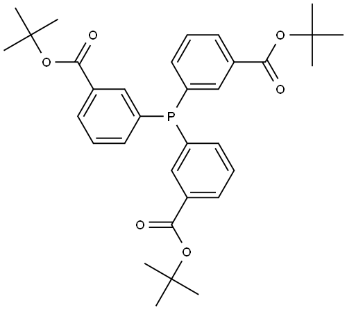 tris-[3-(tert-butoxycarbonyl)phenyl]phosphine Structure