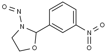 2-(3-nitrophenyl)-3-nitrosooxazolidine Structure