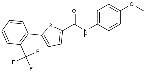 N-(4-Methoxyphenyl)-5-[2-(trifluoromethyl)phenyl]-2-thiophenecarboxamide Structure