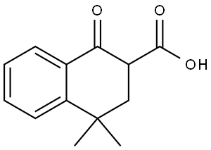 1,2,3,4-Tetrahydro-4,4-dimethyl-1-oxo-2-naphthalenecarboxylic acid 구조식 이미지