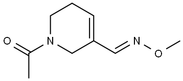 3-?Pyridinecarboxaldehy?de, 1-?acetyl-?1,?2,?5,?6-?tetrahydro-?, 3-?(O-?methyloxime)?, [C(E)?]?- Structure