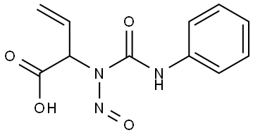 2-(1-nitroso-3-phenylureido)but-3-enoic acid Structure