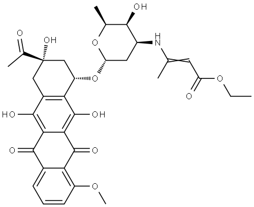 N-(1-carboethoxylpropen-1-y-2)daunorubicin Structure