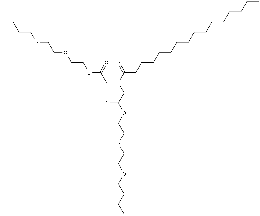 bis(2-(2-butoxyethoxy)ethyl) 2,2'-(palmitoylazanediyl)diacetate Structure