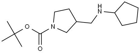 tert-butyl 3-((cyclopentylamino)methyl)pyrrolidine-1-carboxylate Structure