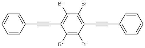 1,2,4,5-tetrabromo-3,6-bis(phenylethynyl)benzene Structure