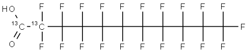 Perfluoro-n-[1,2-13C2]undecanoic Acid (50μg/mL in Methanol) 구조식 이미지