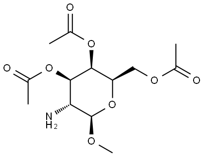 2-Amino-3,4,6-tri-O-acetyl-1-O-methyl-2-deoxy-β-D-galactopyranose Structure