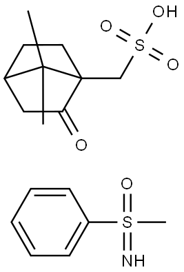 (7,7-DIMETHYL-2-OXOBICYCLO[2.2.1]HEPT-1-YL)METHANESULFONIC ACID COMPOUND WITH (METHYLSULFONIMIDOYL)BENZENE (1:1) Structure