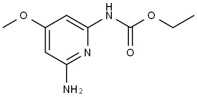 2-Pyridinecarbamic acid, 6-amino-4-methoxy-, ethyl ester Structure