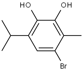 4-Bromo-3-methyl-6-(1-methylethyl)-1,2-benzenediol Structure