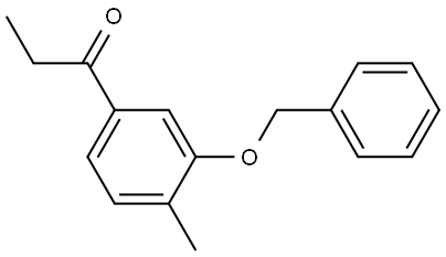 1-(3-(benzyloxy)-4-methylphenyl)propan-1-one Structure