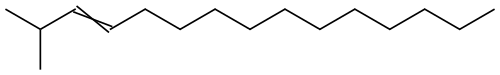 2-Methyl-3-pentadecene Structure