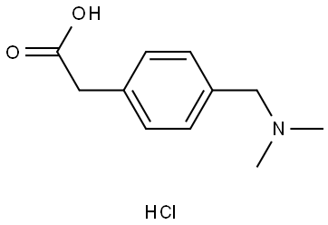 Benzeneacetic acid, 4-[(dimethylamino)methyl]-, hydrochloride (1:1) Structure