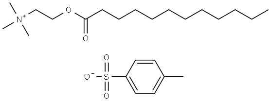 Ethanaminium, N,N,N-trimethyl-2-[(1-oxododecyl)oxy]-, 4-methylbenzenesulfonate (1:1) Structure