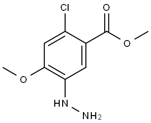 Benzoic acid, 2-chloro-5-hydrazinyl-4-methoxy-, methyl ester Structure