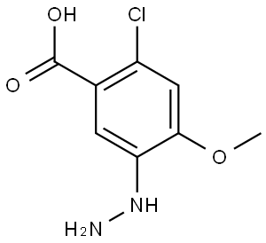 2-chloro-5-hydrazinyl-4-methoxybenzoic acid 구조식 이미지