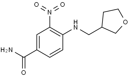 Benzamide, 3-nitro-4-[[(tetrahydro-3-furanyl)methyl]amino]- 구조식 이미지