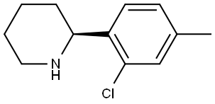 (2S)-2-(2-CHLORO-4-METHYLPHENYL)PIPERIDINE Structure