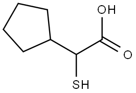 2-mercapto-2-cyclopentyl acetic acid Structure