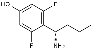 4-[(1S)-1-Aminobutyl]-3,5-difluorophenol Structure