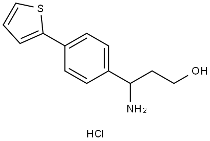 Benzenepropanol, γ-amino-4-(2-thienyl)-, hydrochloride (1:1) Structure