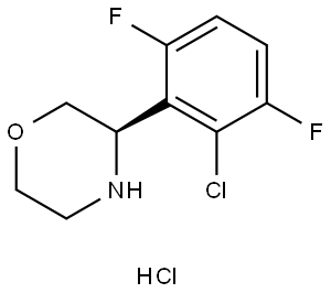 Morpholine, 3-(2-chloro-3,6-difluorophenyl)-, hydrochloride (1:1), (3R)- Structure