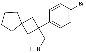 2-(4-Bromophenyl)spiro[3.4]octane-2-methanamine Structure