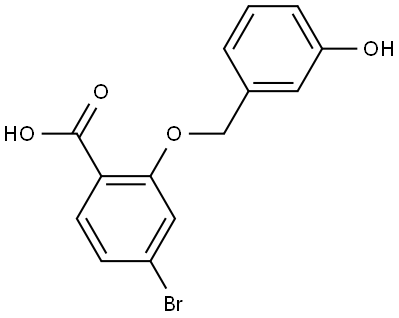 4-Bromo-2-[(3-hydroxyphenyl)methoxy]benzoic acid Structure