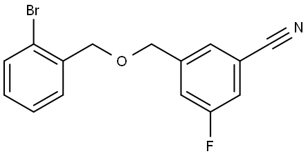 3-[[(2-Bromophenyl)methoxy]methyl]-5-fluorobenzonitrile Structure