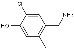 4-(AMINOMETHYL)-2-CHLORO-5-METHYLPHENOL Structure