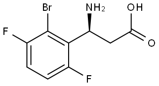 (βS)-β-Amino-2-bromo-3,6-difluorobenzenepropanoic acid Structure
