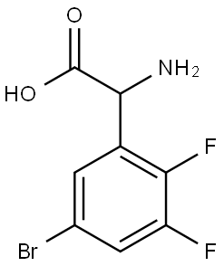 α-Amino-5-bromo-2,3-difluorobenzeneacetic acid 구조식 이미지