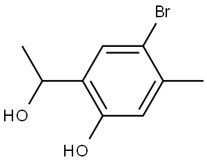 4-Bromo-2-(1-hydroxyethyl)-5-methylphenol 구조식 이미지