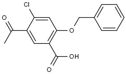 5-Acetyl-4-chloro-2-(phenylmethoxy)benzoic acid Structure