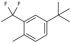 2-(1,1-Difluoroethyl)-4-(1,1-dimethylethyl)-1-methylbenzene Structure