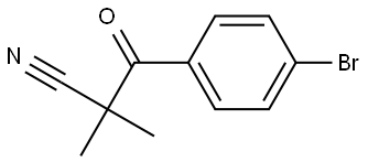 4-Bromo-α,α-dimethyl-β-oxobenzenepropanenitrile Structure