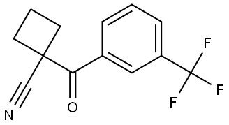 1-[3-(Trifluoromethyl)benzoyl]cyclobutanecarbonitrile Structure