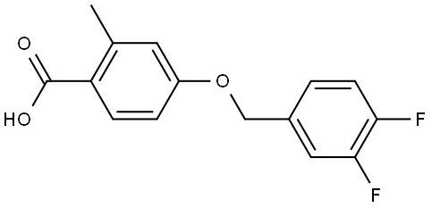 4-[(3,4-Difluorophenyl)methoxy]-2-methylbenzoic acid Structure